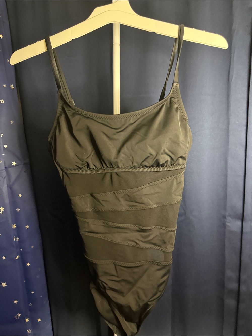 Shade & Shore black Layered One-Piece Chemise